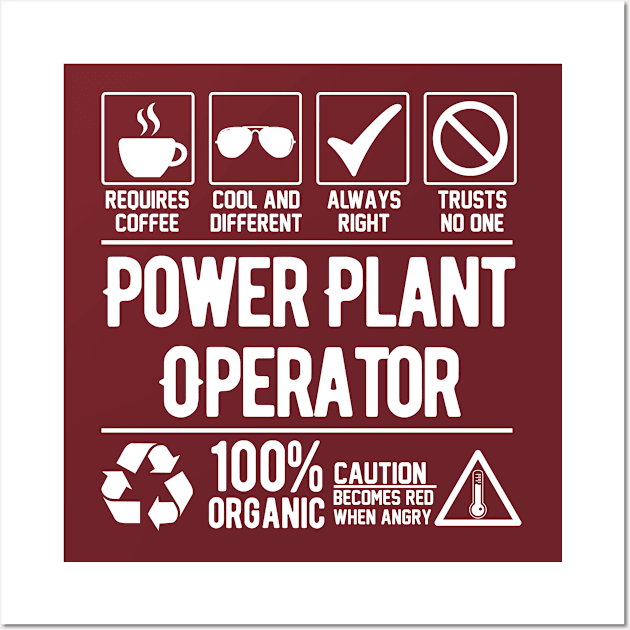 Power Plant Operator Job (white) Wall Art by Graficof